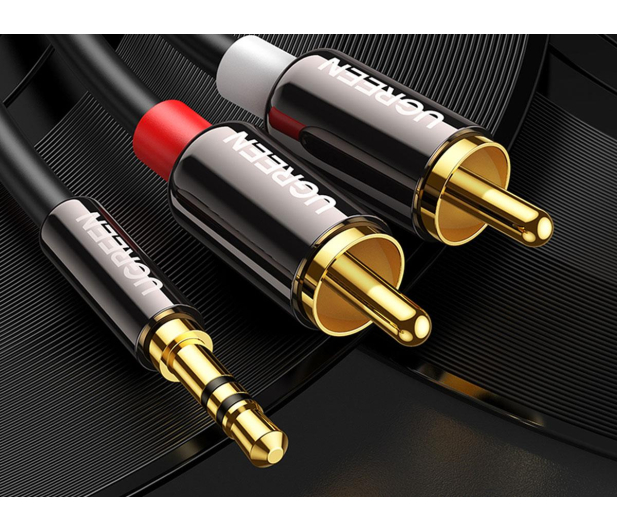 UGREEN AV116 Przewód 35mm Jack do 2RCA Cinch 5m czarny - 1501462 - zdjęcie 5
